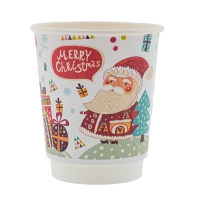 Dubbelwandige beker - Kerstmis - Papier - 250ml - 500 st/ds.