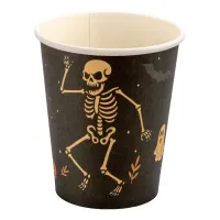 Kartonnen Koffiebeker Halloween Skelet 200cc/8oz - 1.000 st/ds.