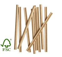 Papieren FSC® roerstaafjes kraft 110mm in dispenser 1.000st