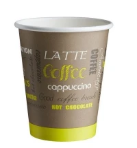 Kartonnen koffiebeker bruin/groen 'Limetta' 200cc/8oz - 1.000st.