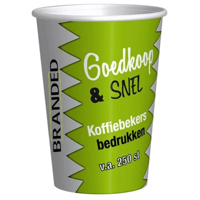 Koffiebekers bedrukken Goedkoop & Snel 300cc/12oz