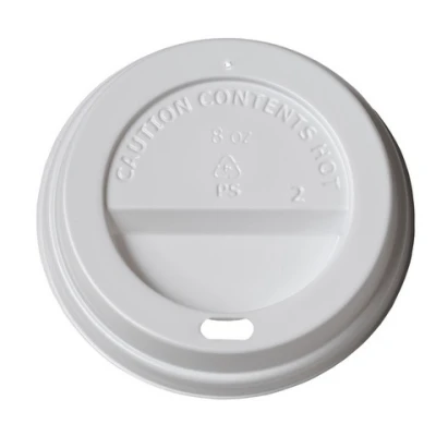 Deksel wit (PS) voor koffiebeker ⌀80mm/8oz - 1.000 st.
