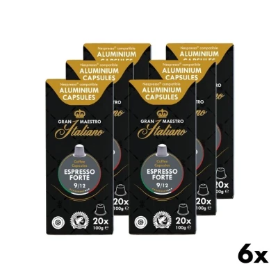 Koffiecups Espresso Forte - Gran Maestro Italiano 6x20st.