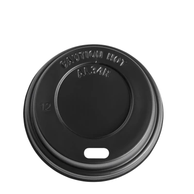 Deksel zwart (PS) voor koffiebeker ⌀62mm/4oz - 1.000 st.