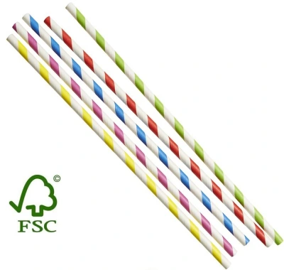 Rietjes - Papier (FSC®) - Assorti/Gestreept - 230mm - 500st