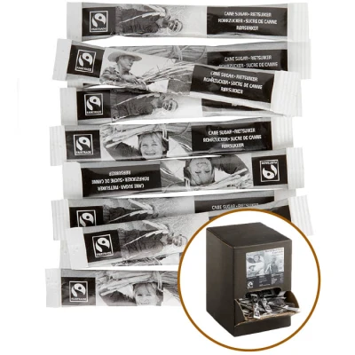 Rietsuikersticks 4 gram in dispenser - 600 st/ds.